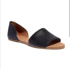 𝅺MADEWELL Thea True Black Leather Open Toe Sandals